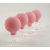 Bańki gumowo-szklane do masażu próżniowego twarzy - zestaw 4 szt. - różowe